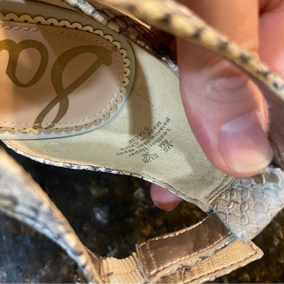 Sam Edelman snake skin strappy heel - Picture 6 of 6